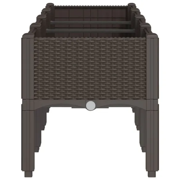 Jardinieră Grădină cu Picioare - Maro - 160x40x42 cm