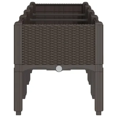 Jardinieră Grădină cu Picioare - Maro - 160x40x42 cm