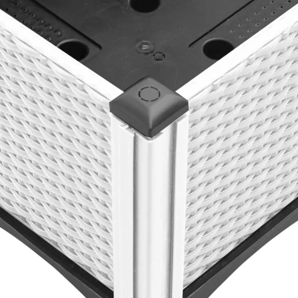 Jardinieră Grădină cu Picioare - Alb, 200x160x42 cm - PP