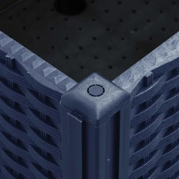 Jardinieră Grădină cu Roți și Spalier - Albastru Gri 240cm