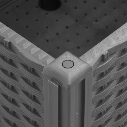 Jardinieră Grădină cu Roți și Spalier - Gri Deschis 240cm