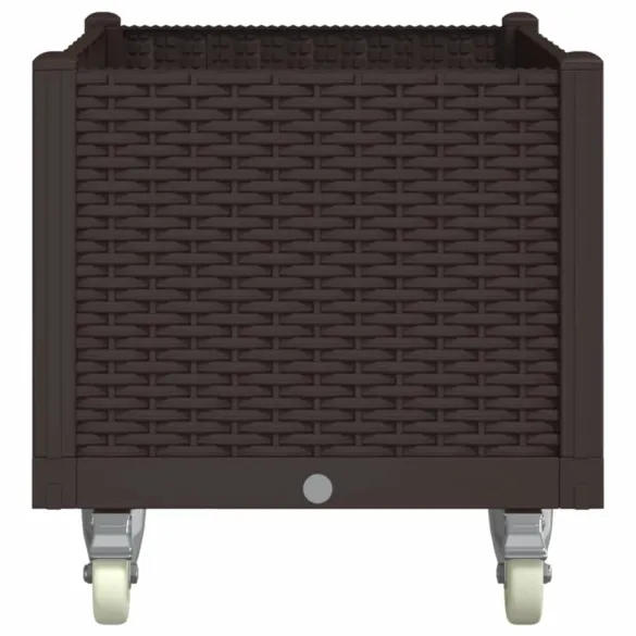 Jardinieră Grădină cu Roți și Rățoi - Maro 80x50x54 cm