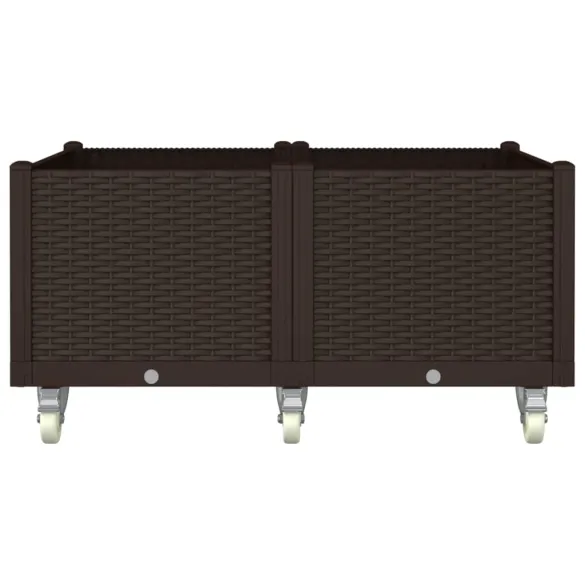 Jardinieră Grădină cu Răzleț și Răzleț - Maro - 100x80x54 cm