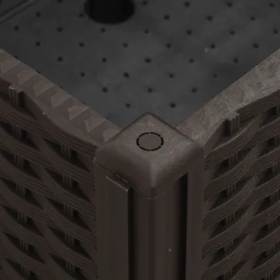 Jardinieră Grădină cu Roți și Spalier - Maro - 150x80x54 cm