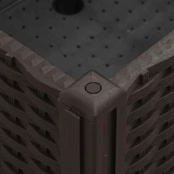 Jardinieră Grădină cu Roți și Rățoi - Maro 160x50x54 cm