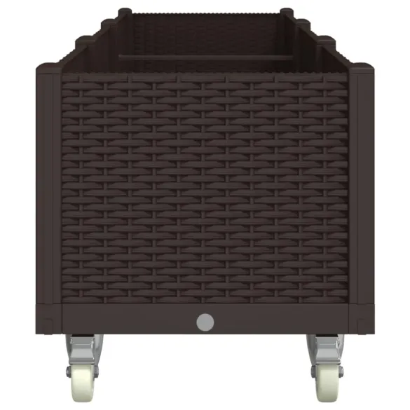 Jardinieră Grădină cu Rățoi și Rățoi - Maro - 240x50x54 cm