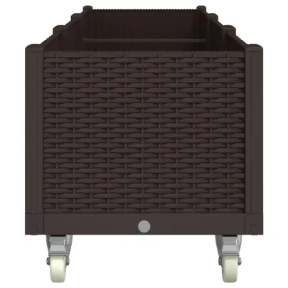 Jardinieră Grădină cu Rățoi și Rățoi - Maro - 240x50x54 cm