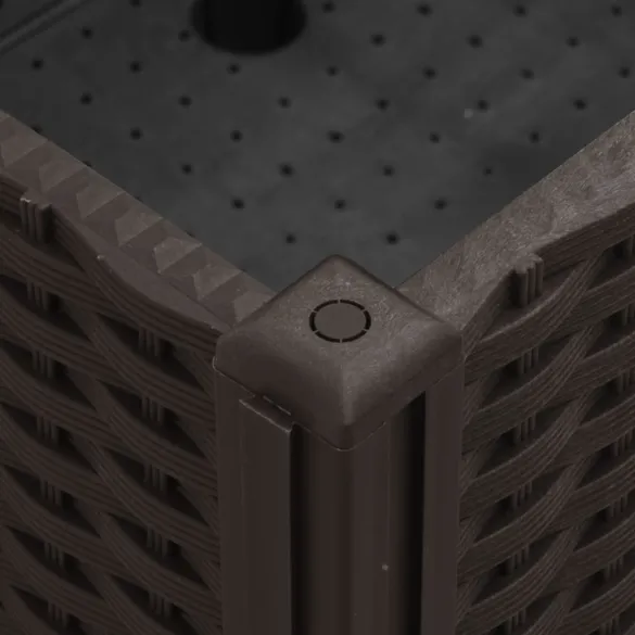 Jardinieră Grădină cu Rățoi și Rățoi - Maro - 240x50x54 cm