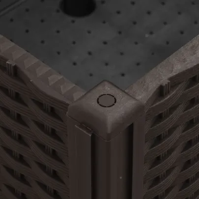 Jardinieră Grădină cu Rățoi și Rățoi - Maro - 240x50x54 cm