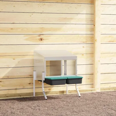 Cuibăr Găini 2 Compartimente Oțel Galvanizat | Livrare Gratuită