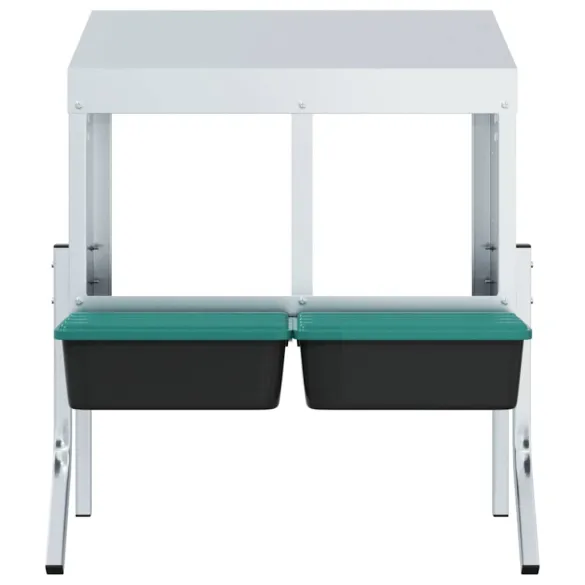 Cuibăr Găini 2 Compartimente Oțel Galvanizat | Livrare Gratuită