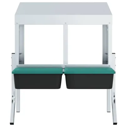 Cuibăr Găini 2 Compartimente Oțel Galvanizat | Livrare Gratuită