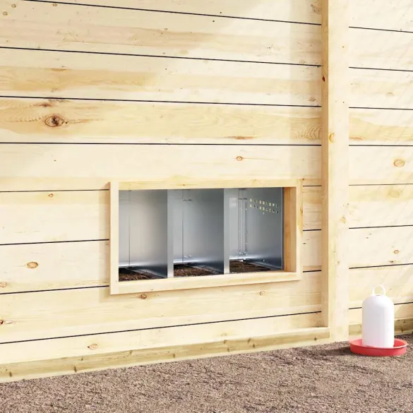 Cuibăr Găini 3 Compartimente - Montat pe Perete - Oțel Galvanizat