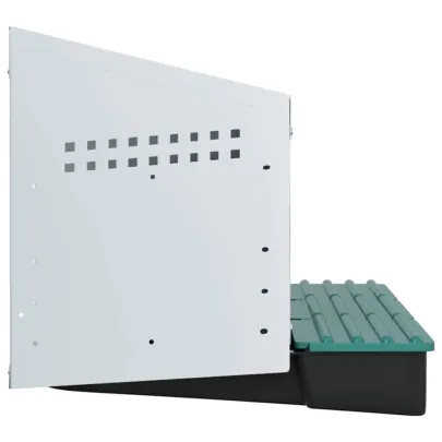 Cuibăr Găini 3 Compartimente - Montat pe Perete - Oțel Galvanizat