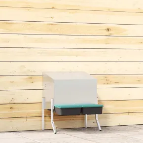 Cuibăr Găini 2 Compartimente - Oțel Galvanizat | Livrare Gratuită