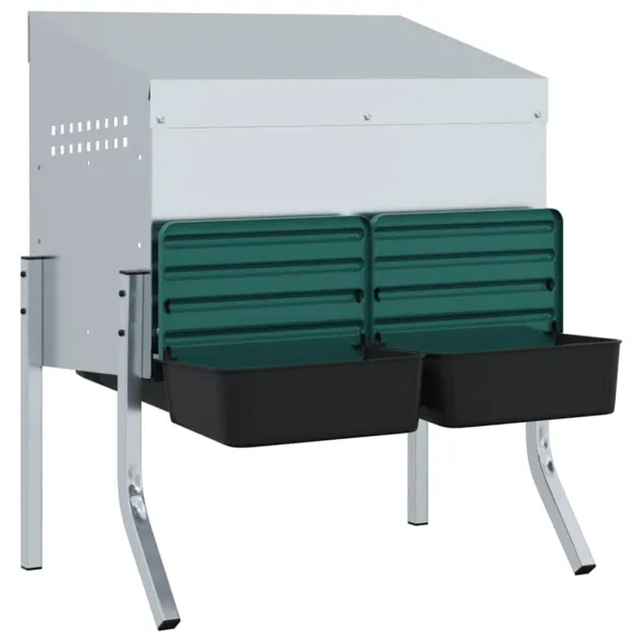 Cuibăr Găini 2 Compartimente - Oțel Galvanizat | Livrare Gratuită