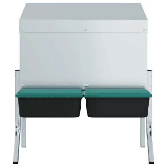 Cuibăr Găini 2 Compartimente - Oțel Galvanizat | Livrare Gratuită