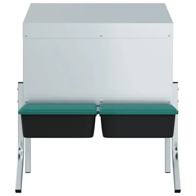 Cuibăr Găini 2 Compartimente - Oțel Galvanizat | Livrare Gratuită