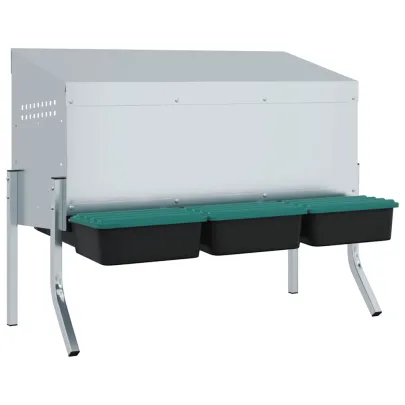 Cuib Găini 3 Compartimente Oțel Galvanizat | Livrare Gratuită