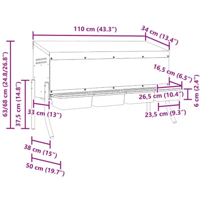 Cuib Găini 4 Compartimente Oțel Galvanizat | Livrare Gratuită