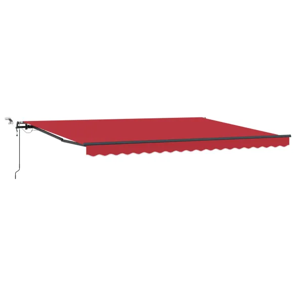 Marchiză Automată Retractabilă cu LED Roșie 450x350 cm