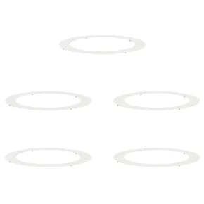 Ghivece Albe Plastic Exterior - Set 5 Bucăți Minimalist 2