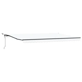 Marchiză Retractabilă Automată cu LED Alb 500x300 cm 2