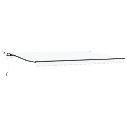 Marchiză Retractabilă Automată cu LED Alb 500x300 cm