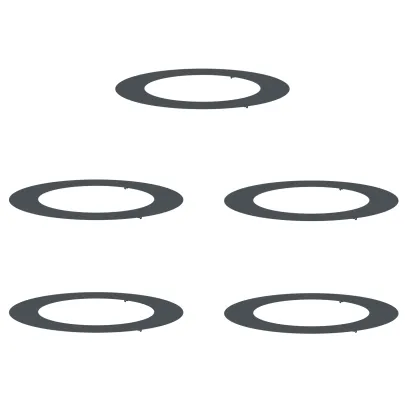 Ghiveci Antracit Metal Mare Rotund pentru Interior/Exterior