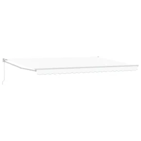 Marchiză Retractabilă Albă 5x3 m - Material de Înlocuire Exterior 2