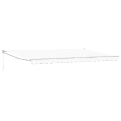 Marchiză Retractabilă Albă 5x3 m - Material de Înlocuire Exterior