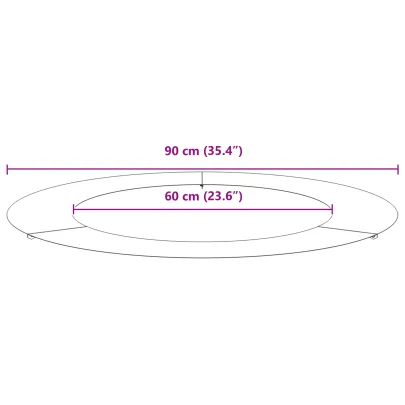 Ghiveci Antracit Metal Mare Rotund pentru Interior/Exterior