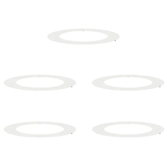 Ghivece Podele Albe Plastic Pliabile - Set 5 Bucăți