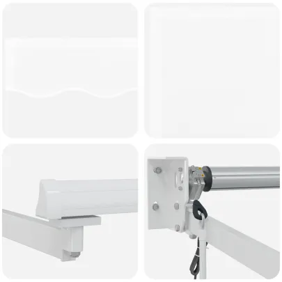 Marchiză Retractabilă Automată Albă 500x300 cm - Livrare Gratuită