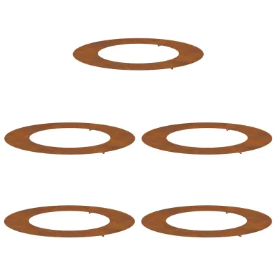 Ghiveci Corten Mare - Set 5 Bucăți Decorativ Exterior