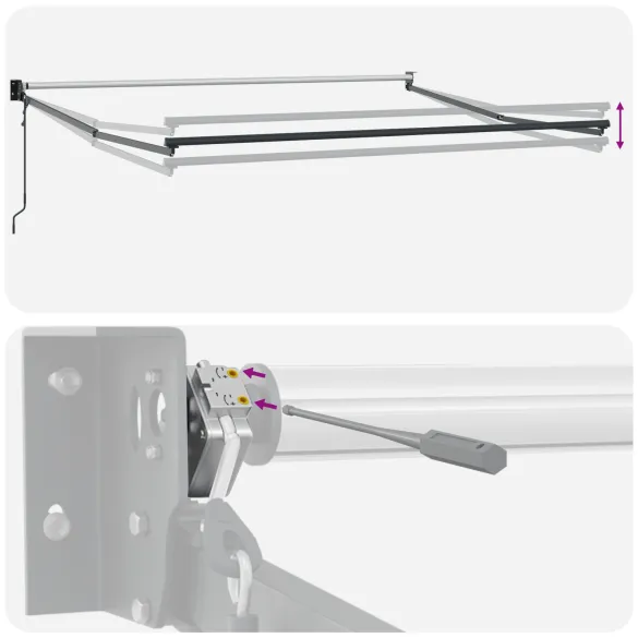 Marchiză Retractabilă Automată Albă 5x3 m - Material Schimb