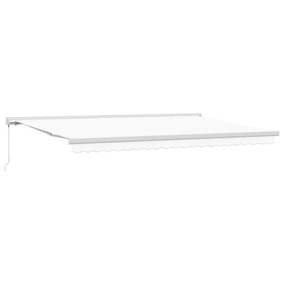 Marchiză Retractabilă Albă 500x300 cm - UMBRĂ EXTERIORĂ