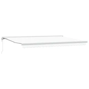 Markiză Retractabilă Automată Albă 500x300 cm | vidaXL 2