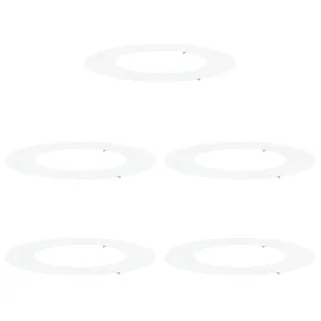 Ghivece Albe Mari din Plastic - Set de 5 | Livrare Gratuită 2