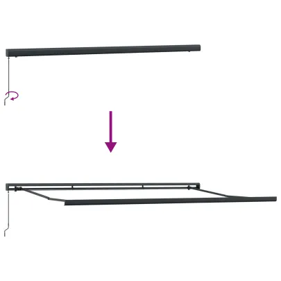Marchiză manuală retractabilă albă 500x300 cm - Umbră exterioară