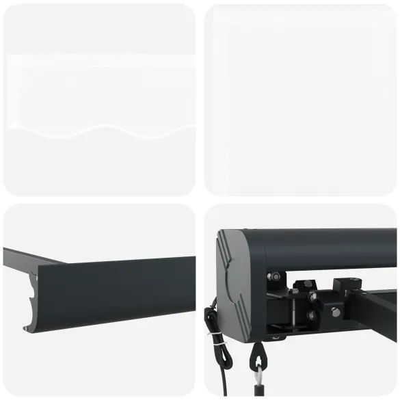 Marchiză automată albă 5x3 m - Usoară și rezistentă | vidaXL