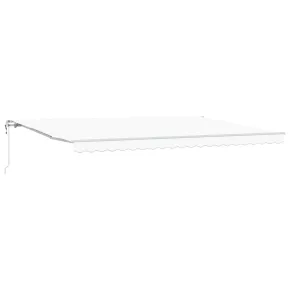 Marchiză Retractabilă Automată Albă 500x350 cm | vidaXL 2