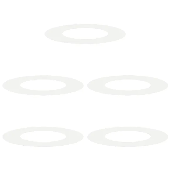 Ghiveci Plastic Alb pentru Interior/Exterior - 5 Bucăți