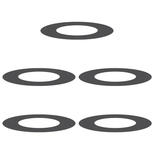 Ghivece Plastice Negre, Set 5 Bucăți - Livrare Gratuită