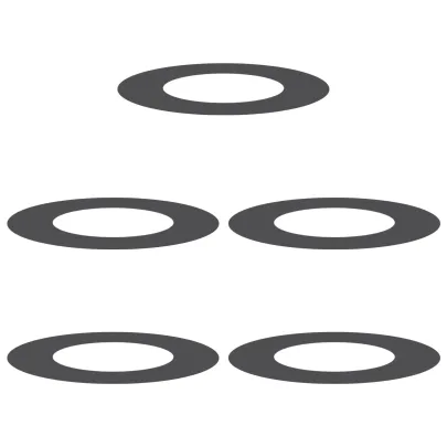 Ghivece Plastice Negre, Set 5 Bucăți - Livrare Gratuită