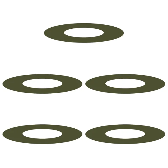 Ghiveci Verde Oliv Plastic pentru Interior/Exterior - 5 buc