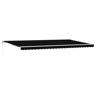 Marciză Automată Retractabilă 6x3.5m Negru | vidaXL