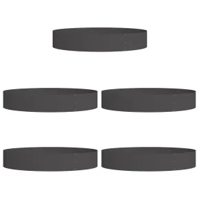 Set Ghivece Metalice Negre pentru Exterior și Interior 2