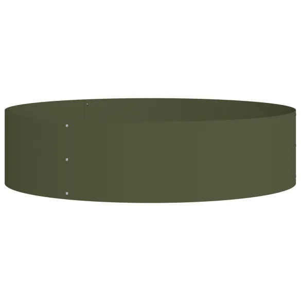 Ghivece Metalice Verde Măsliniu - Set 5 Bucăți pentru Grădină