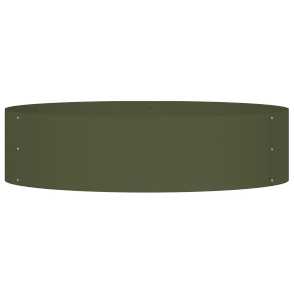 Ghivece Metalice Verde Măsliniu - Set 5 Bucăți pentru Grădină